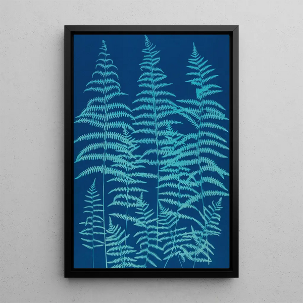 Helechos de Huntington Long Island Pl39 - Ella J C Hurd — cuadro enmarcado en la pared