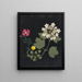 álbum de flores en papel recortado pl. 03 - Ellen W. | W — cuadro enmarcado en la pared