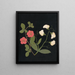 Paper cut-out flower album painting Pl19 - Ellen W. — framed artwork on a wall