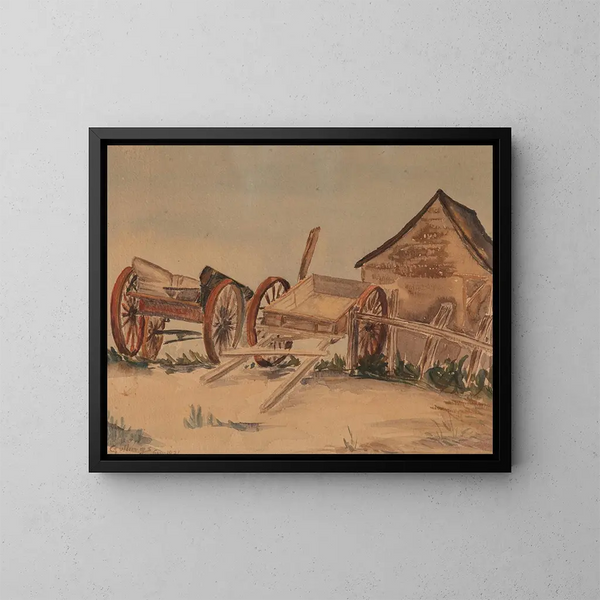 Wagons - Elling William Gollings — cuadro enmarcado en la pared