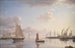 Vista de Langelinie hacia los astilleros reales en Nyholm Copenhague luz de la mañana - Emanuel Larsen — vista de la obra