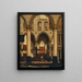 L interior de una iglesia gótica protestante - Emanuel de Witte — cuadro enmarcado en la pared