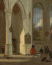 Interior de la vieja iglesia de Delft - Emanuel de Witte — vista de la obra
