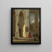 Interior de la vieja iglesia de Delft - Emanuel de Witte — cuadro enmarcado en la pared