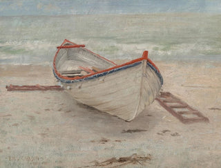 Fishing boat on the beach - Emil Carlsen — artwork view