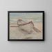 Fishing boat on the beach - Emil Carlsen — framed artwork on a wall