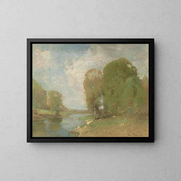 Prairie de la Fontaine - Emil Carlsen — cuadro enmarcado en la pared