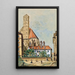 L'église des Minorites à Vienne - Emil Hütter — cuadro enmarcado en la pared