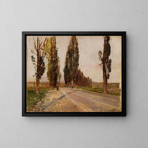 Boulevard de los Peupliers cerca de Plankenberg - Emil Jakob Schindler — cuadro enmarcado en la pared