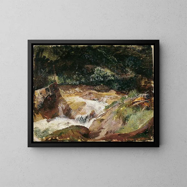 Ruisseau de montaña à Ramsau - Emil Jakob Schindler — cuadro enmarcado en la pared