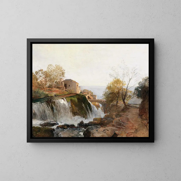 Moulin dans la vallée de Breno près de Raguse - Emil Jakob Schindler — cuadro enmarcado en la pared