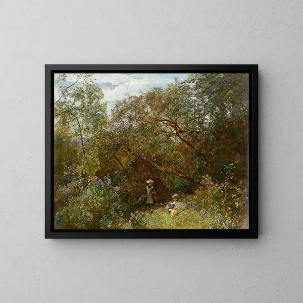 Paisaje de parque en Plankenberg - Emil Jakob Schindler — cuadro enmarcado en la pared