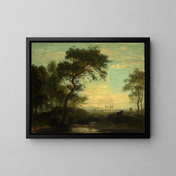 Landscape Study Painting - Emil Lugo — framed artwork on a wall