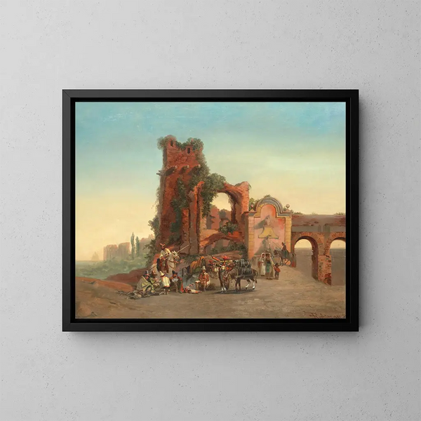 Puerta Furbass en Roma - Emil Theodor Richter — cuadro enmarcado en la pared