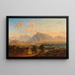 Salzbourg painting with the Untersberg in the distance - Emil Theodor Richter — framed artwork on a wall
