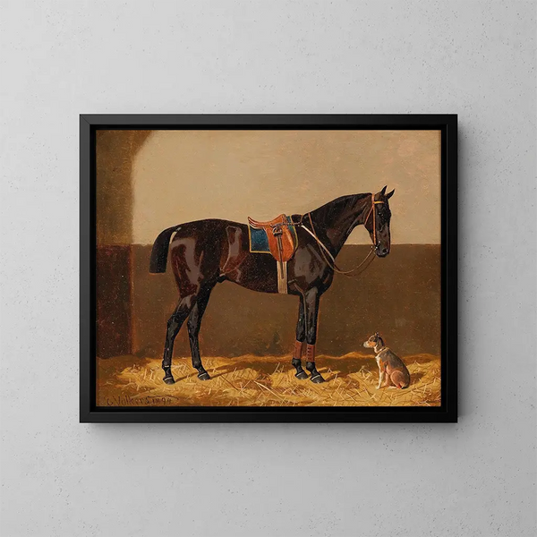 Antes del paseo - Emil Volkers — cuadro enmarcado en la pared