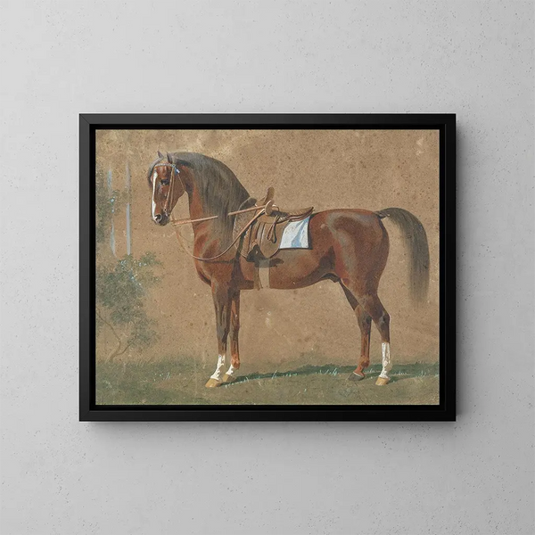 de caballo sellado - Emil Volkers — cuadro enmarcado en la pared