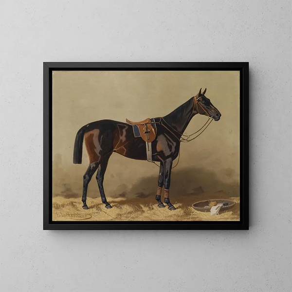 de caballo de deporte con brida - Emil Volkers — cuadro enmarcado en la pared