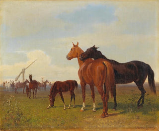 Caballos en la Puszta - Emil Volkers — vista de la obra