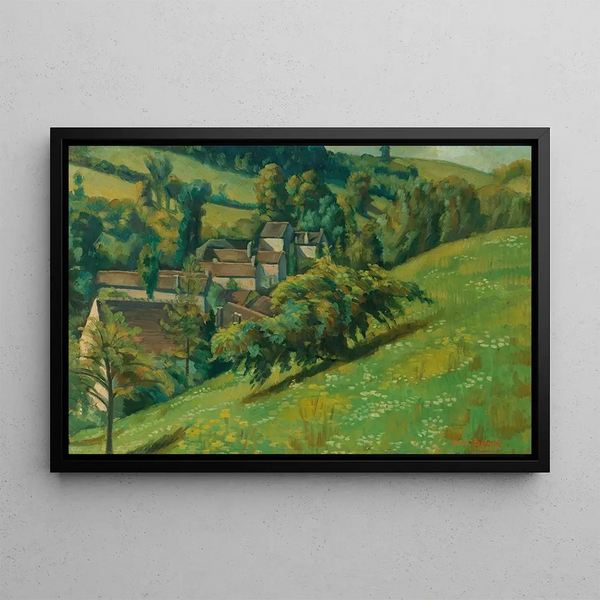 Vista de Molosmes - Émile Bernard — cuadro enmarcado en la pared