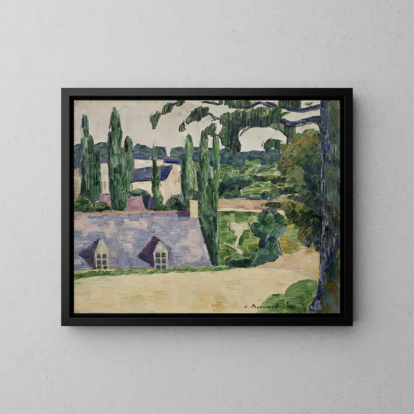 Paisaje en Pont-Aven - Émile Bernard — cuadro enmarcado en la pared