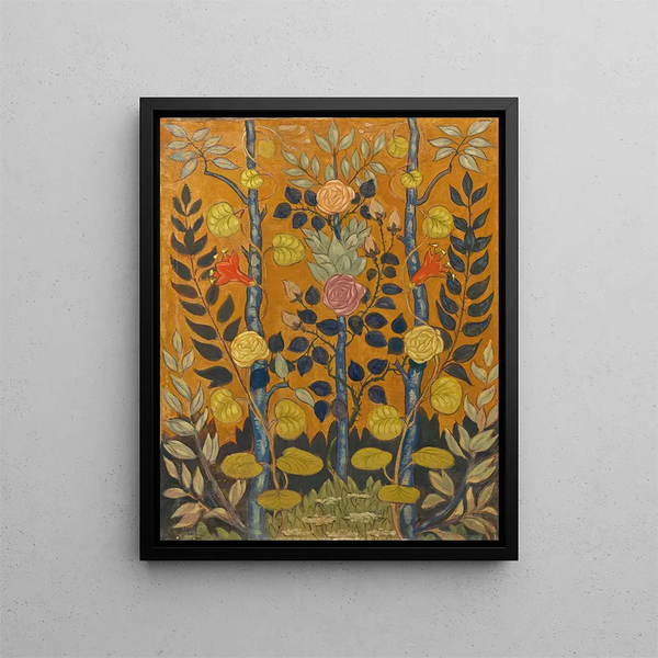 Les Roses - Émile Bernard — framed artwork on a wall