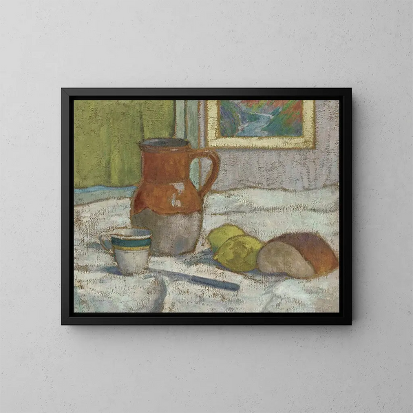 Nature morte au pichet et à la tasse - Émile Bernard — cuadro enmarcado en la pared