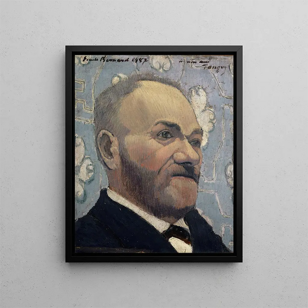 Retrato del Padre Tanguy - Émile Bernard — cuadro enmarcado en la pared