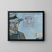 Autorretrato con retrato de Gauguin - Émile Bernard — cuadro enmarcado en la pared