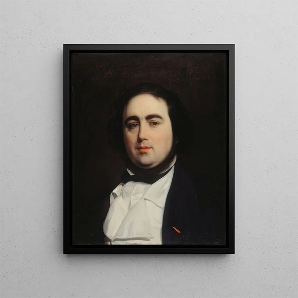Retrato de Jules Janin 1804-1874 escritor y crítico - Émile Champmartin — cuadro enmarcado en la pared
