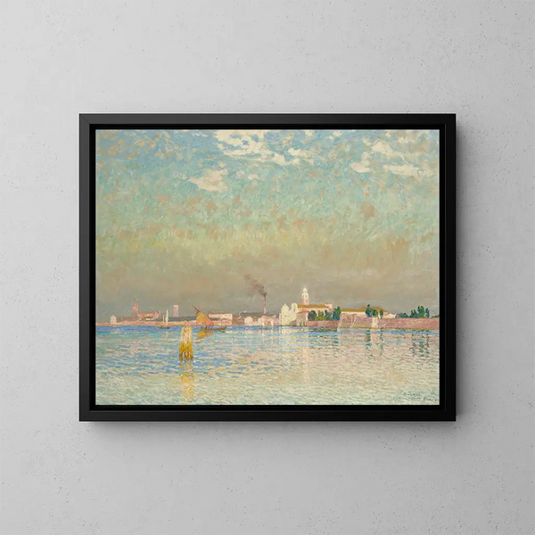 Vue de Murano, Venise - Émile Claus — framed artwork on a wall