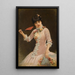Retrato de una joven con vestido rosa - Émile Eisman-Semenowsky — cuadro enmarcado en la pared