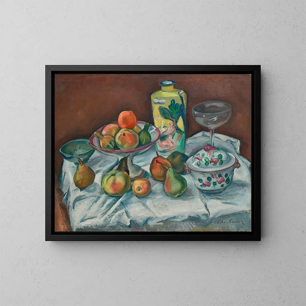 La Table après le dîner ou Nature morte avec vase vert - Émile Othon Friesz — framed artwork on a wall
