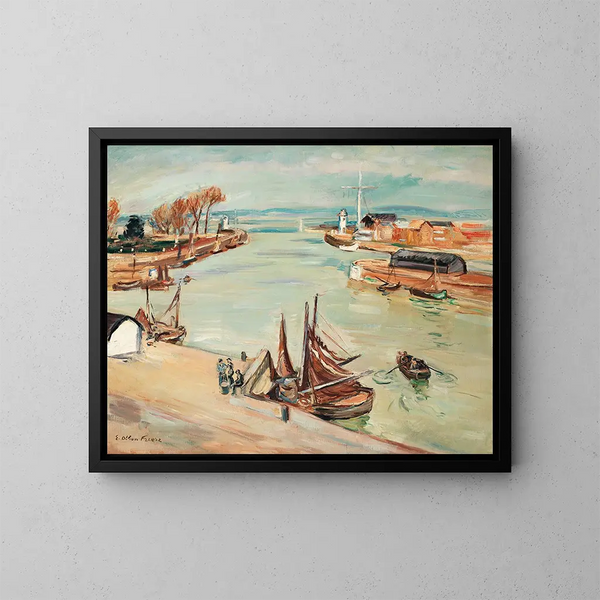 Le port de Honfleur - Émile Othon Friesz — framed artwork on a wall