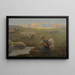 La oveja enferma - Emilio Longoni — cuadro enmarcado en la pared