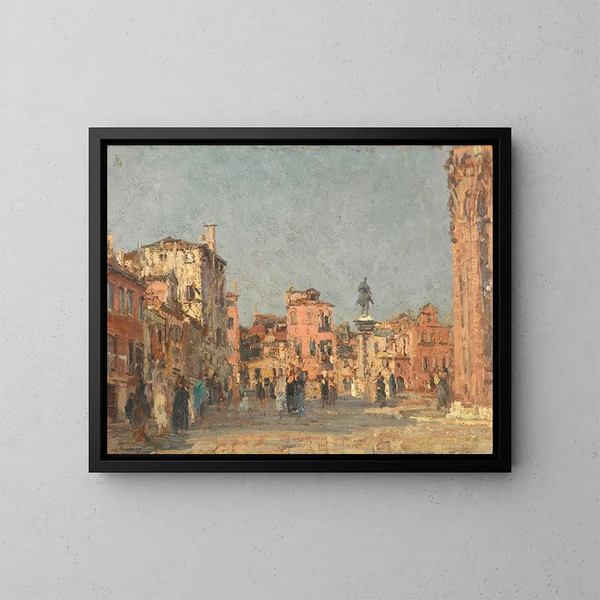Place Saint-Jean à Venise - Emma Ciardi — cuadro enmarcado en la pared
