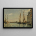 Sailboats in Venice - Emma Ciardi — framed artwork on a wall