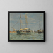 The Green Fishing Boat - Emma Ciardi — framed artwork on a wall