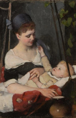 Emma Ekwall - Ung mor som vaggar sitt barn.webp