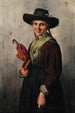 Young girl going to church - Emma Müller von Seehof — artwork view