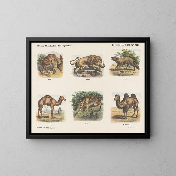 Galería de los animales - Emrik Binger — cuadro enmarcado en la pared