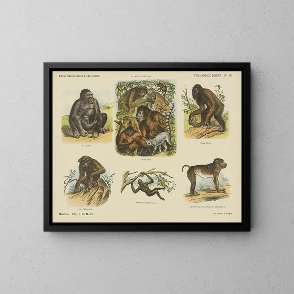 Animales a cuatro manos - Emrik Binger — cuadro enmarcado en la pared