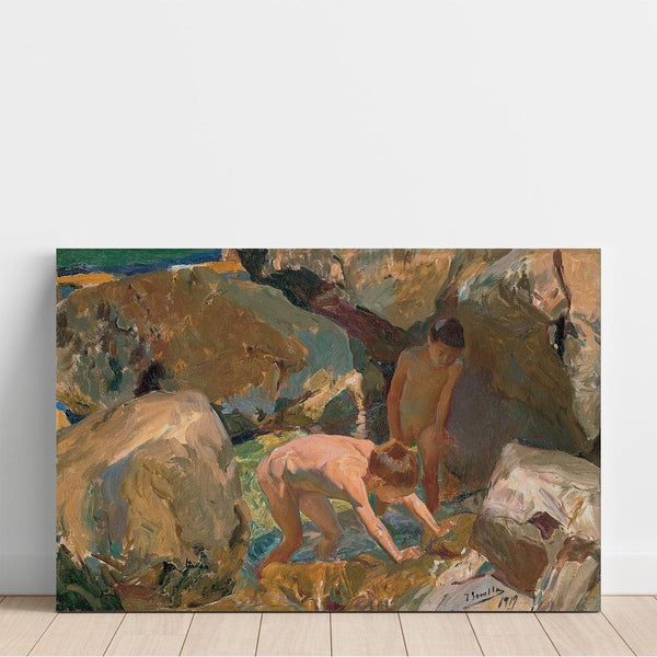 Reproducción del cuadro Niños buscando conchas - Joaquín Sorolla