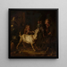 Enfants nourrissant des chèvres - Johann Heinrich Roos — framed artwork on a wall