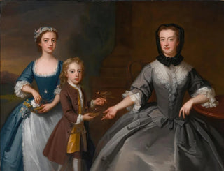 Enoch Seeman - Portrait Of Mrs Finch With Her Son And Daughter.webp