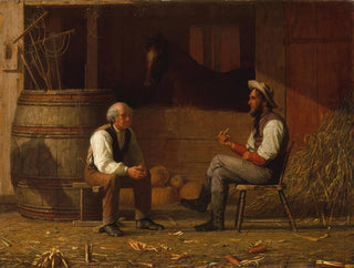 En discutir - Enoch Wood Perry Jr — vista de la obra