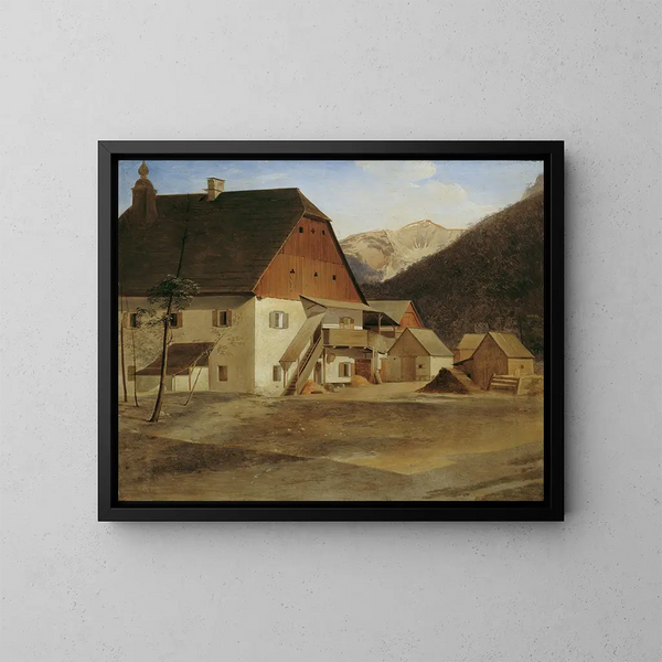La gran casa de la martre en Hirschwang sur la Rax - Erasmus von Engert — cuadro enmarcado en la pared