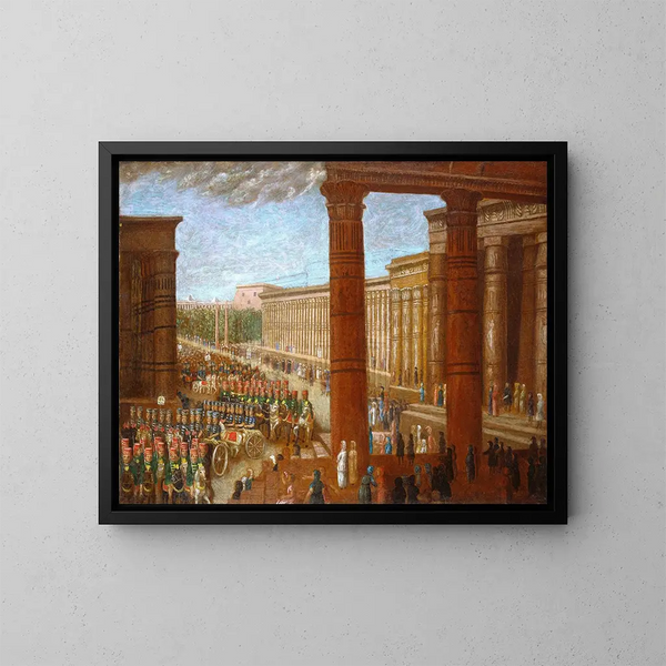 L'armée des pharaons en marche - Erastus Salisbury Field — cuadro enmarcado en la pared