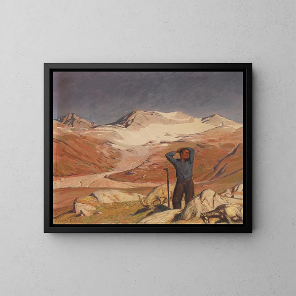 Primavera alpina - Erich Erler — cuadro enmarcado en la pared