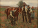 Un mercado de caballos - Erik Henningsen — vista de la obra